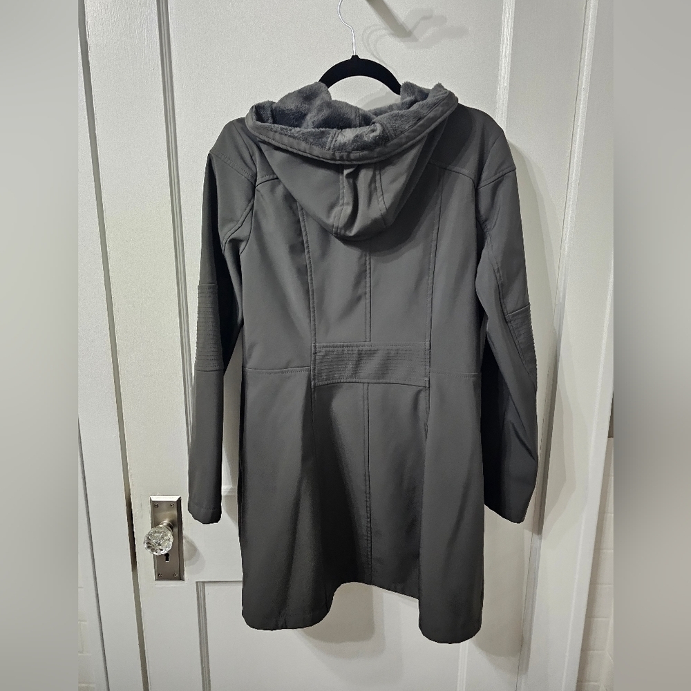 MICHAEL KORS Women’s Gray Fur Lined Lightweight Winter Jacket Size Medium - Picture 11 of 11